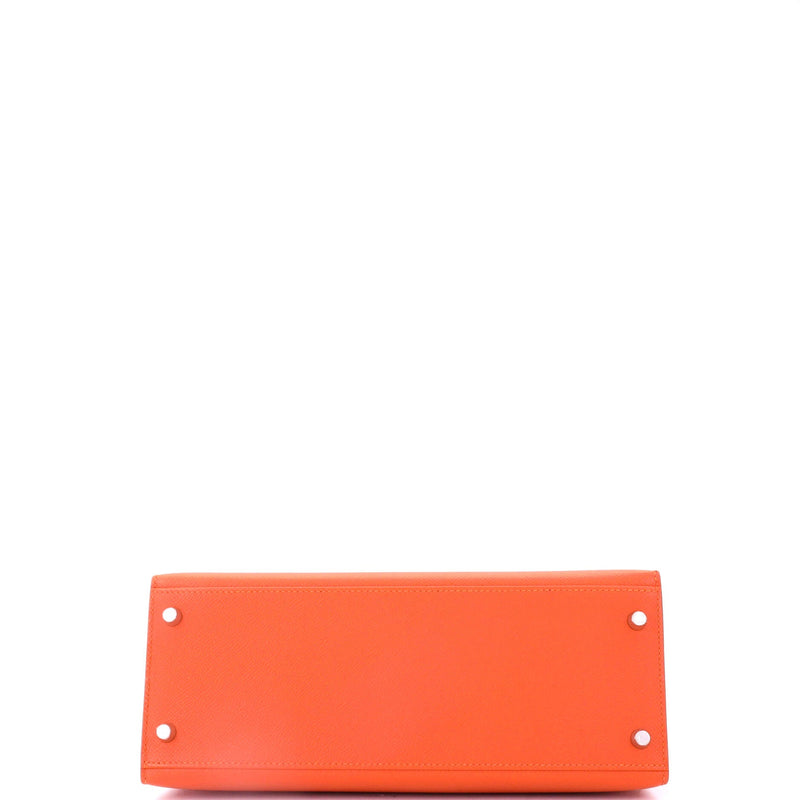 Hermes Kelly Handbag Orange H Epsom With