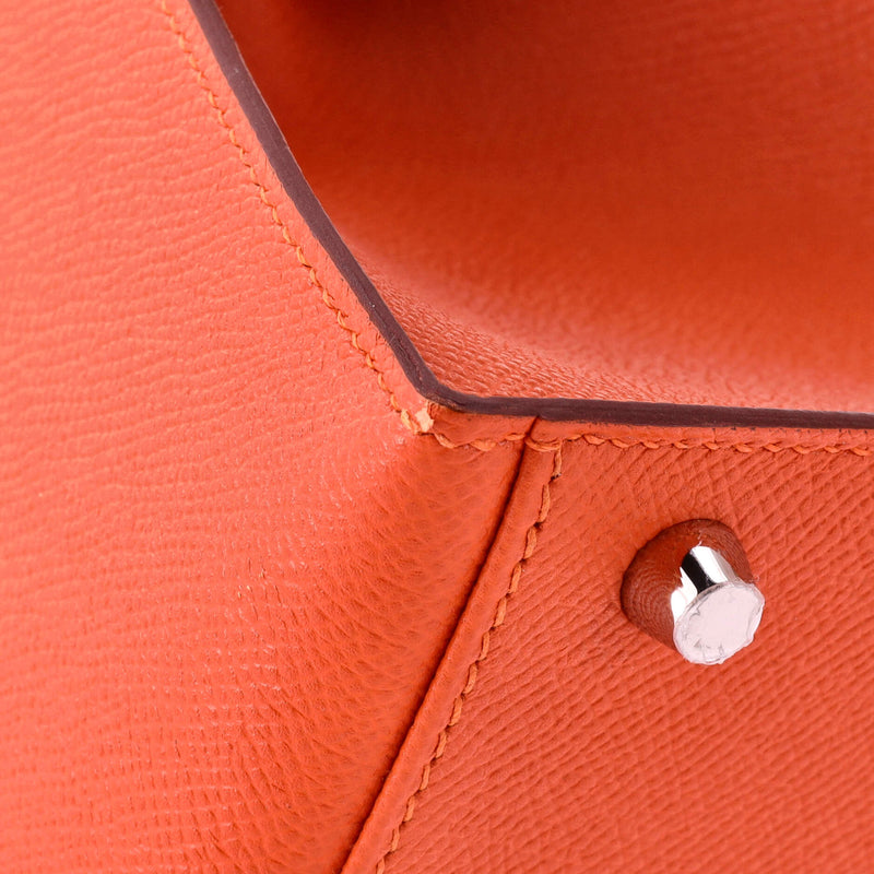 Hermes Kelly Handbag Orange H Epsom With