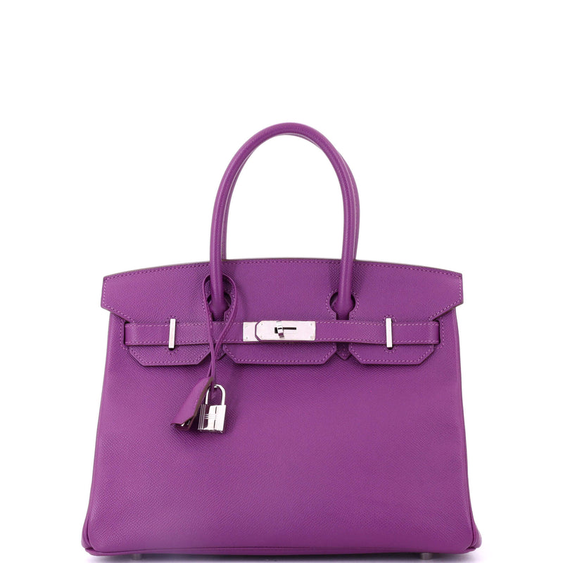 Hermes Birkin Handbag Anemone Epsom With