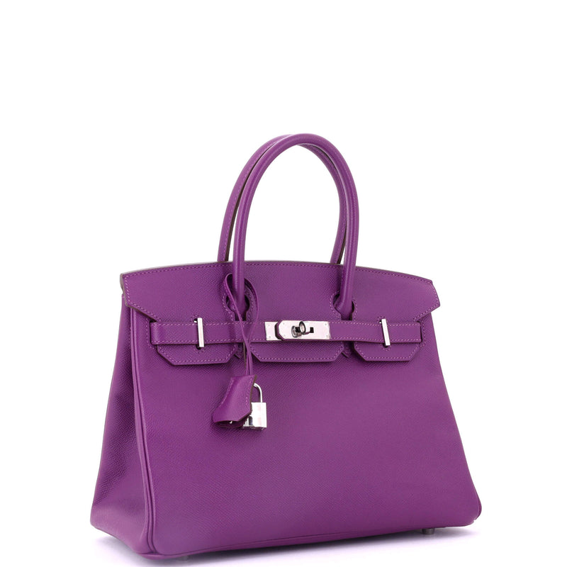 Hermes Birkin Handbag Anemone Epsom With