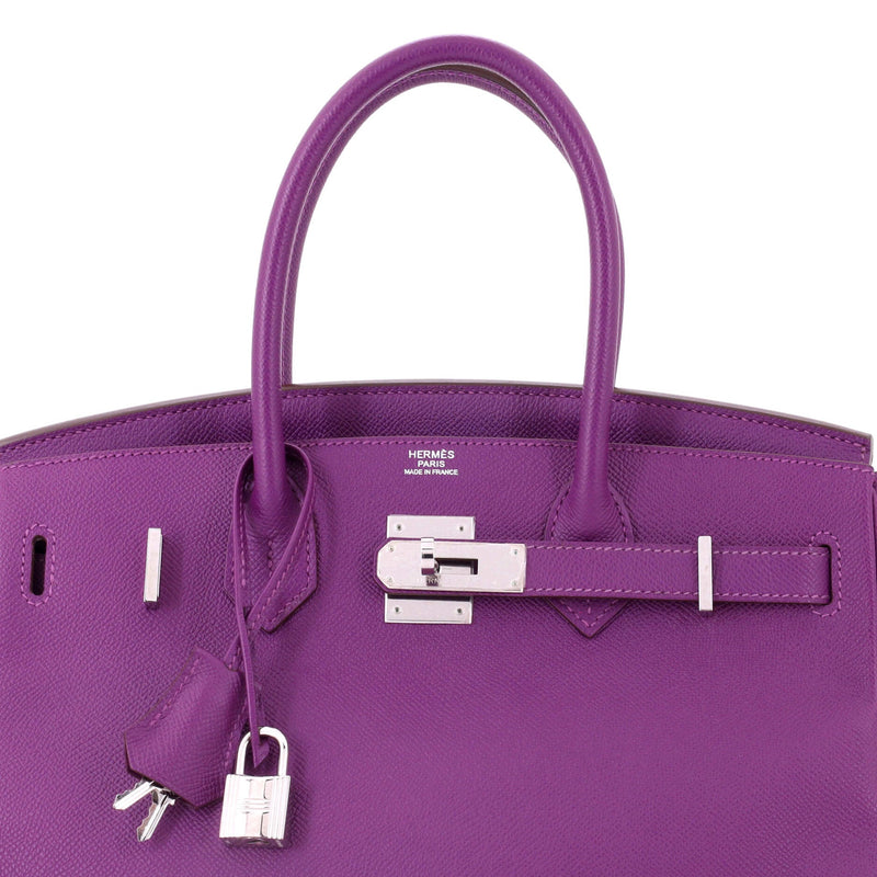 Hermes Birkin Handbag Anemone Epsom With