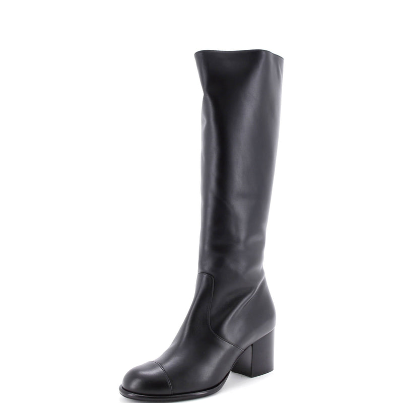 Chanel Women's Cc Cap Toe Knee High