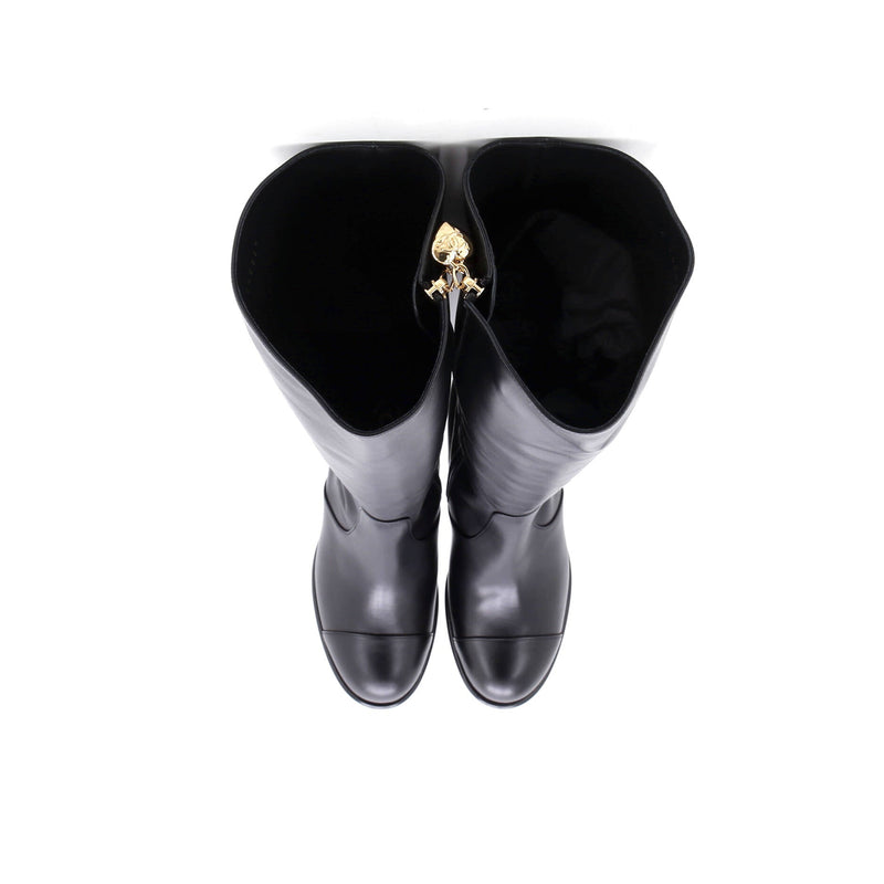 Chanel Women's Cc Cap Toe Knee High