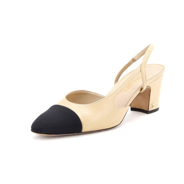 Chanel Women’S Cap Toe Slingback Pumps