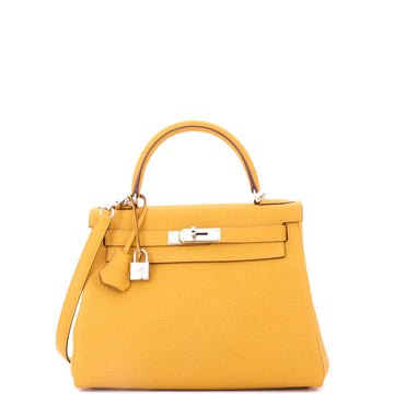 Hermes Kelly Handbag Jaune Ambre Togo