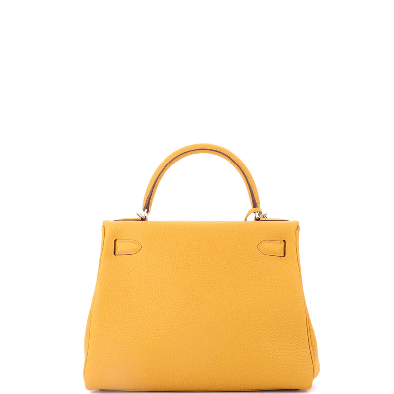 Hermes Kelly Handbag Jaune Ambre Togo