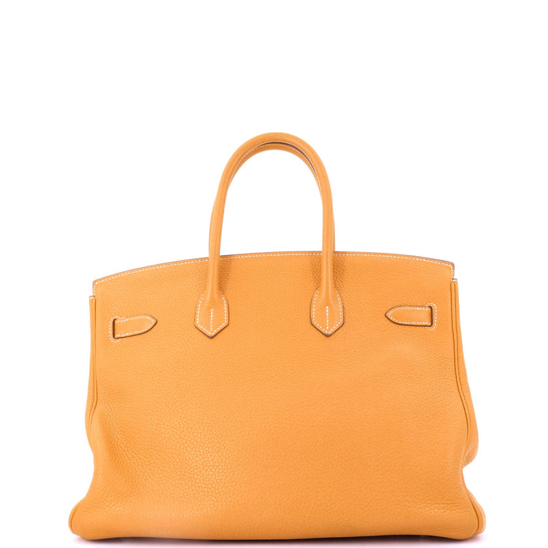 Hermes Birkin Handbag Moutarde Togo With