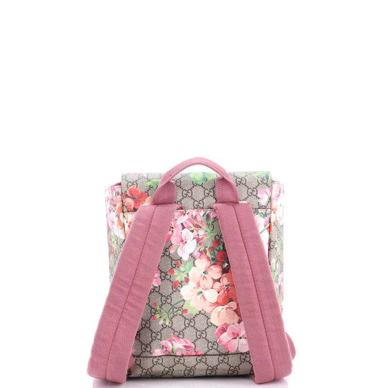 Gucci Buckle Backpack Blooms Print Gg