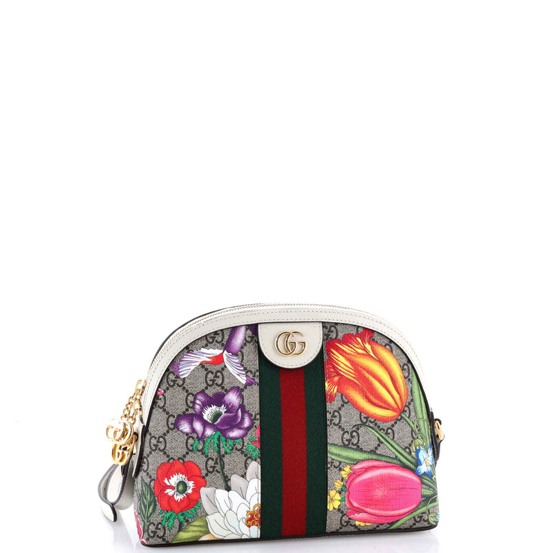 Gucci Ophidia Dome Shoulder Bag Flora Gg