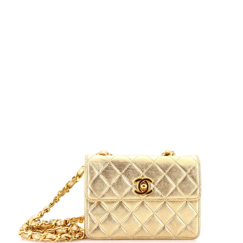 Chanel Vintage Cc Chain Flap Bag Quilted