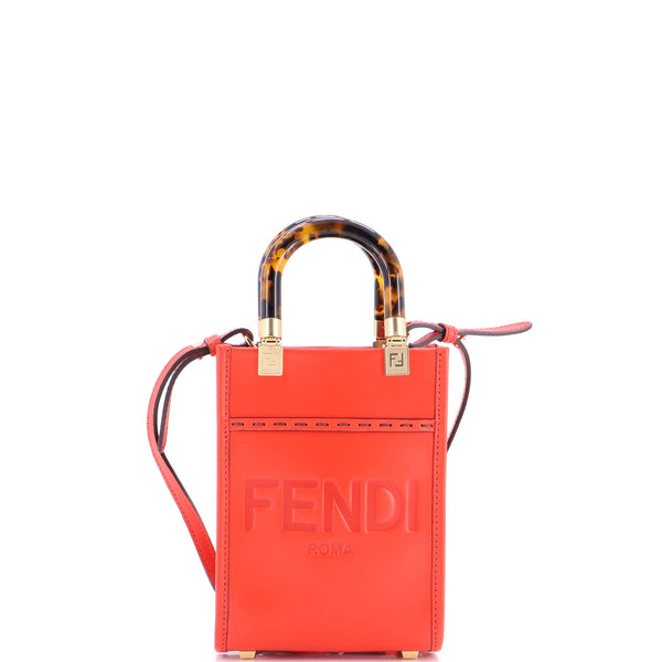 Fendi Sunshine Shopper Tote Leather Mini