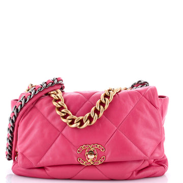 Chanel 19 Flap Bag Quilted Leather Large
