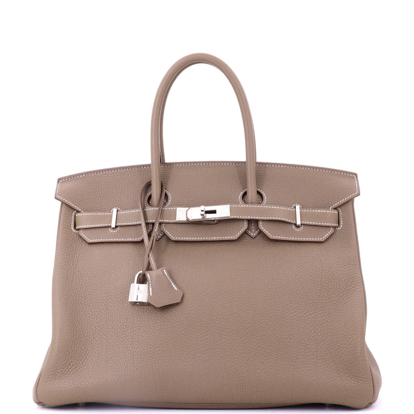 Hermes Birkin Handbag Grey Togo With