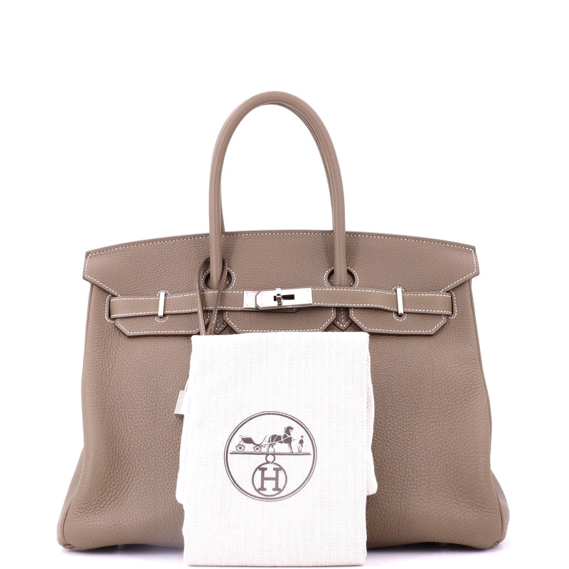 Hermes Birkin Handbag Grey Togo With