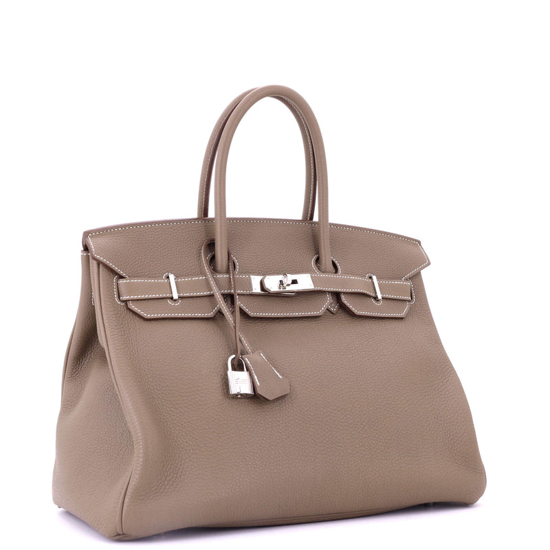 Hermes Birkin Handbag Grey Togo With