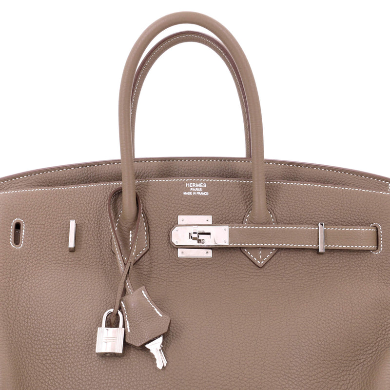 Hermes Birkin Handbag Grey Togo With