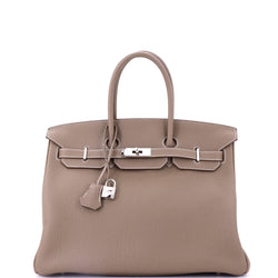 Hermes Birkin Handbag Grey Togo With