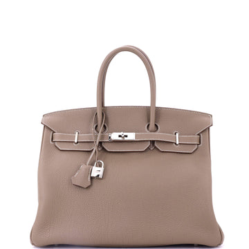 Hermes Birkin Handbag Grey Togo With