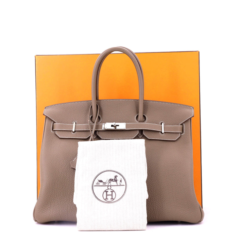 Hermes Birkin Handbag Grey Togo With