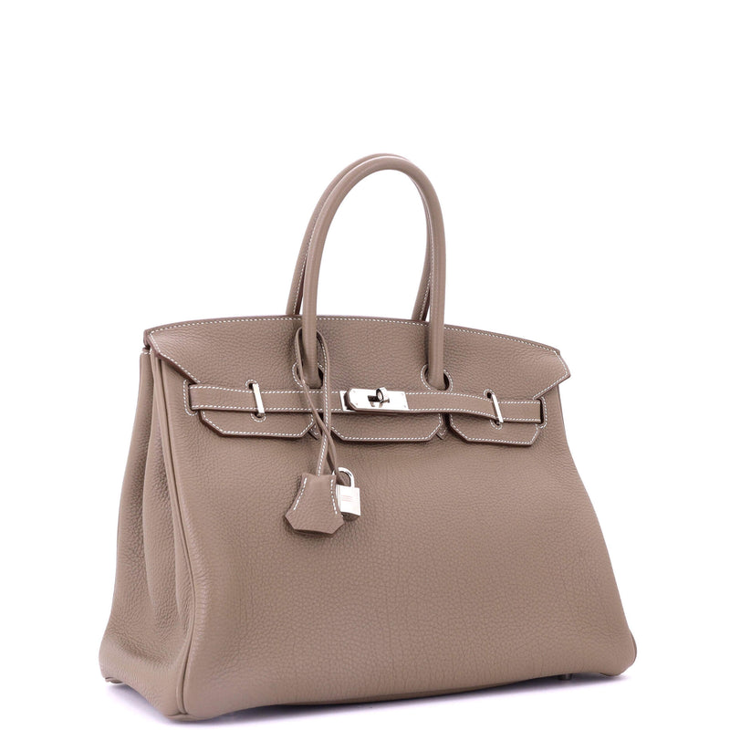 Hermes Birkin Handbag Grey Togo With