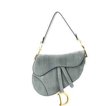 Christian Dior Saddle Handbag Python