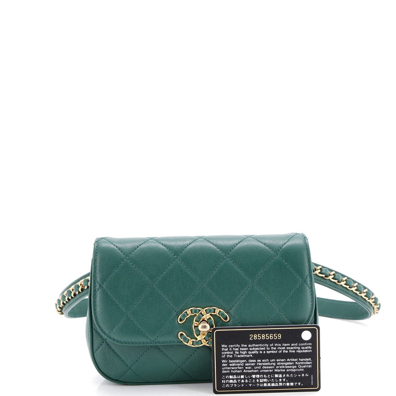 Chanel Chain Infinity Waist Bag Quilted