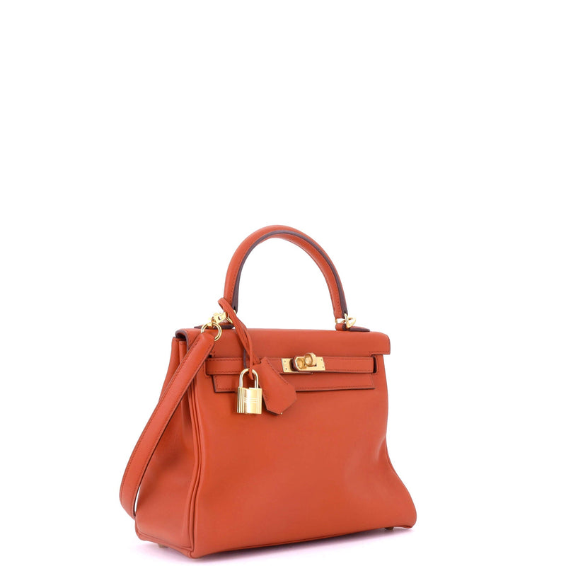 Hermes Kelly Handbag Terre Battue Swift