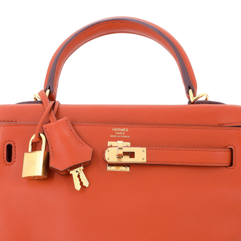 Hermes Kelly Handbag Terre Battue Swift