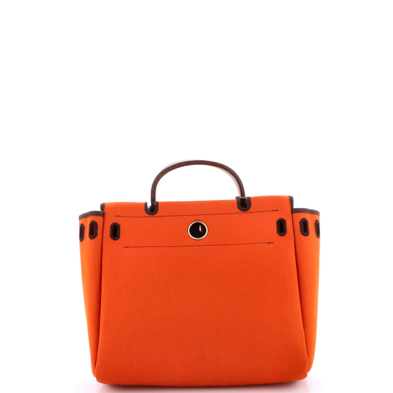 Hermes Herbag Toile And Leather Pm