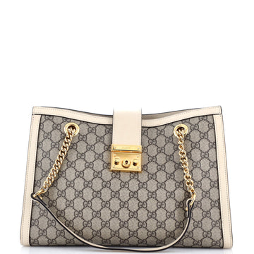 Gucci Padlock Chain Tote Gg Coated