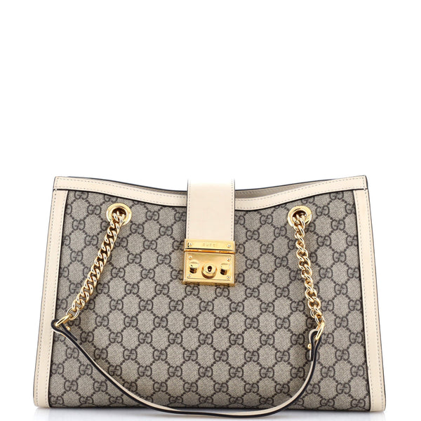 Gucci Padlock Chain Tote Gg Coated