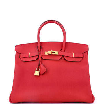 Hermes Birkin Handbag Rouge Casaque