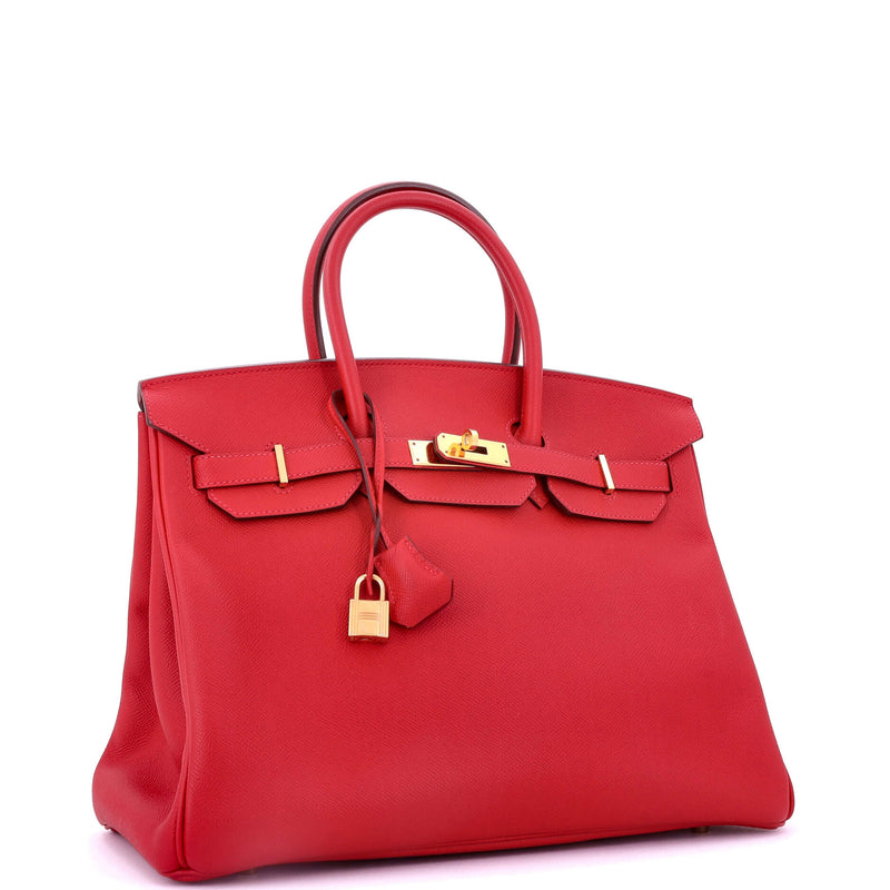 Hermes Birkin Handbag Rouge Casaque