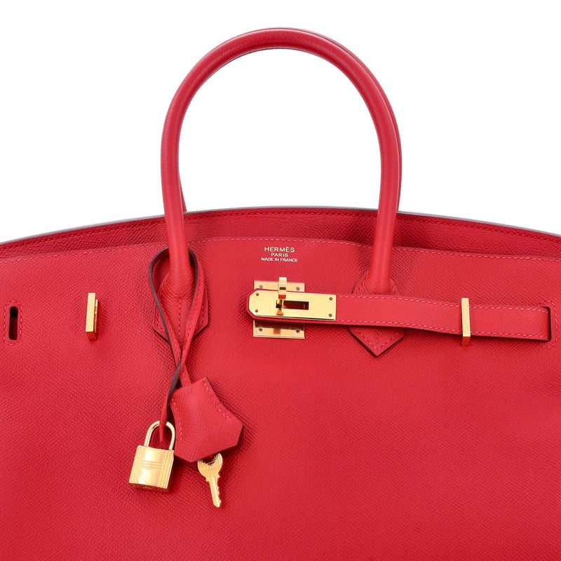 Hermes Birkin Handbag Rouge Casaque