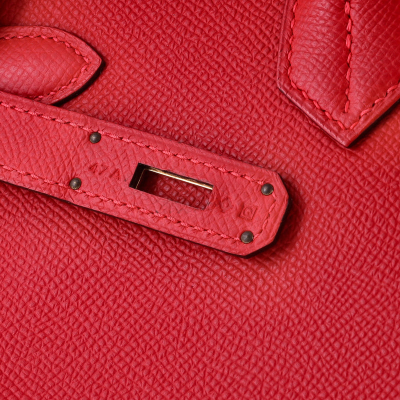 Hermes Birkin Handbag Rouge Casaque