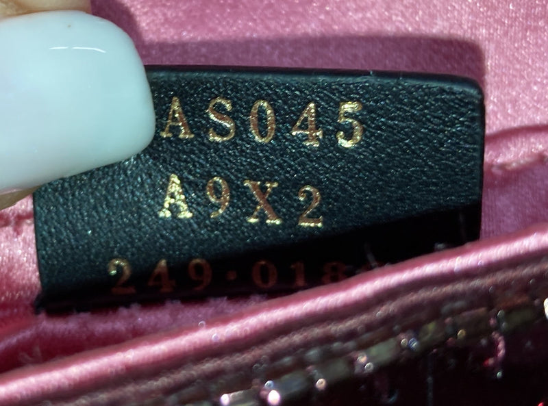 Fendi Chain Baguette Charm Bag Sequins