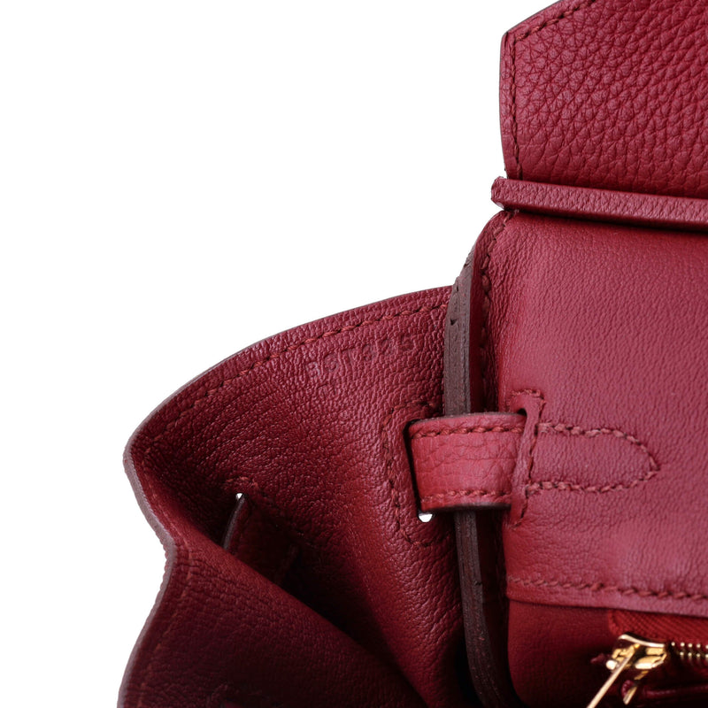 Hermes Birkin Handbag Rubis Togo With