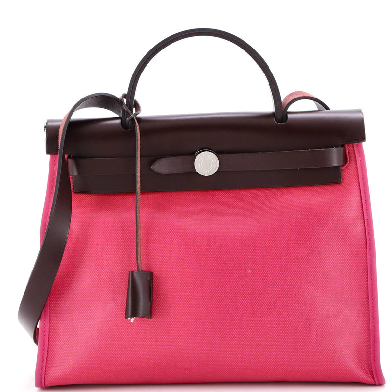Hermes Herbag Zip Berline Vache Canvas