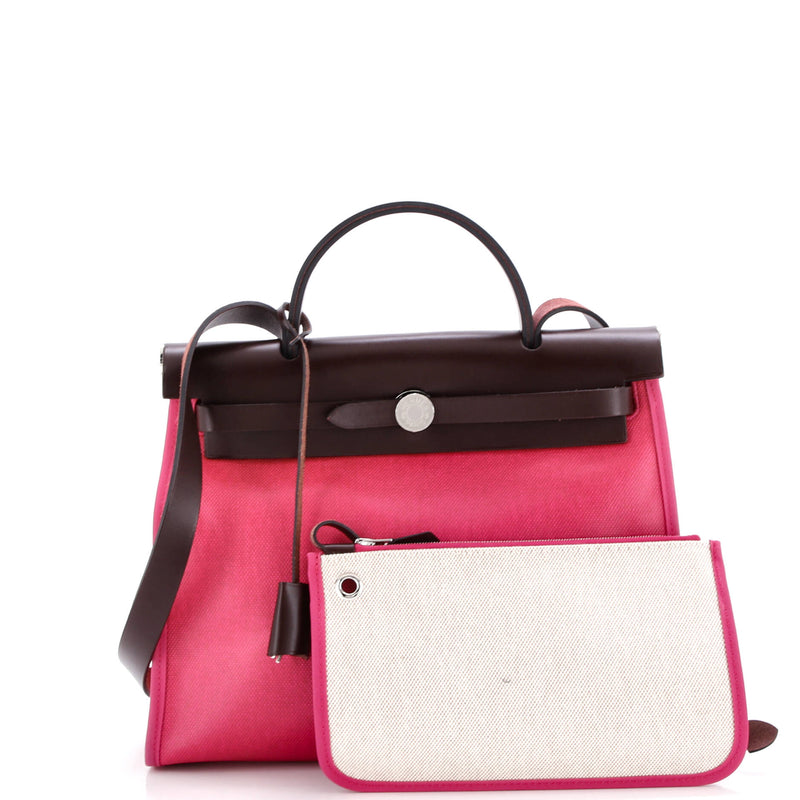 Hermes Herbag Zip Berline Vache Canvas