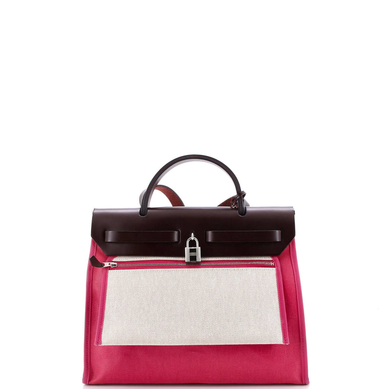 Hermes Herbag Zip Berline Vache Canvas