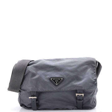 Prada Double Buckle Flap Messenger Bag