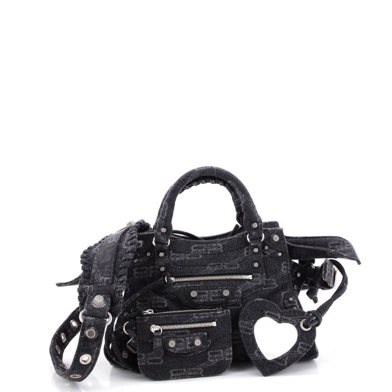 Balenciaga Neo Cagole City Bag Bb Denim