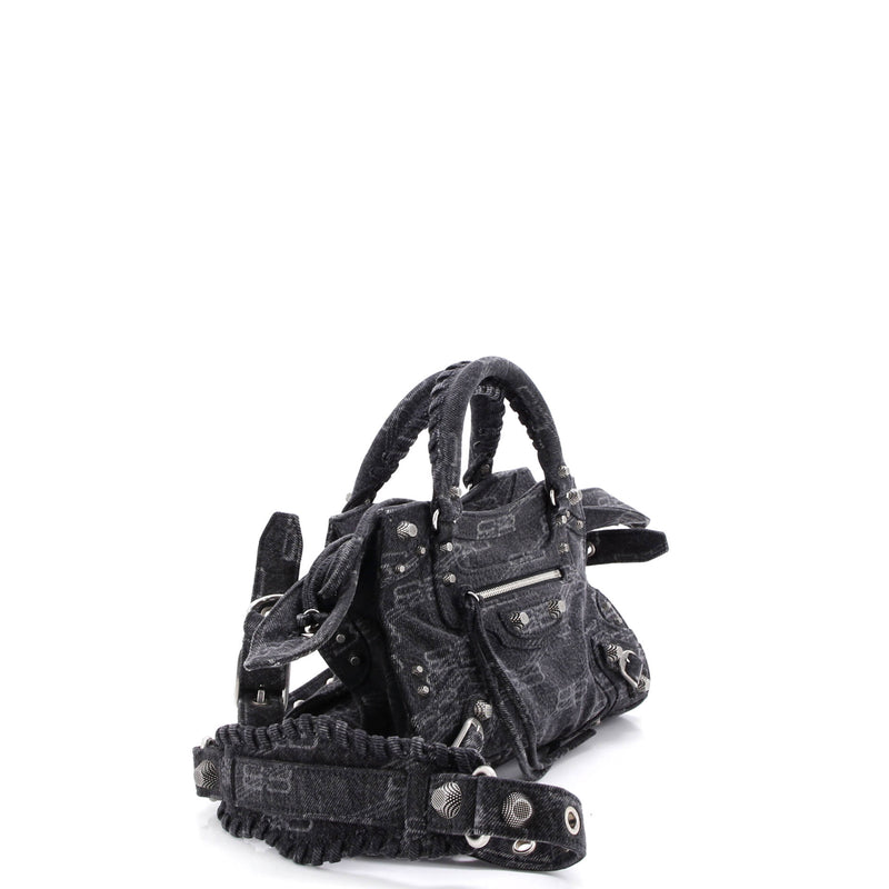 Balenciaga Neo Cagole City Bag Bb Denim