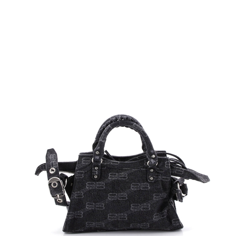 Balenciaga Neo Cagole City Bag Bb Denim