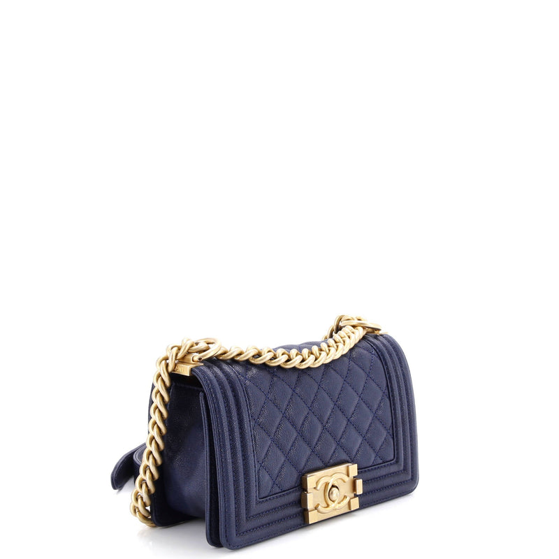Chanel Boy Flap Bag Quilted Caviar Small