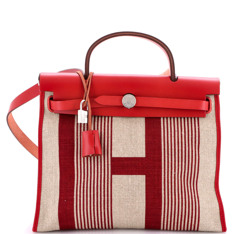 Hermes Herbag Zip H Vibration Toile And