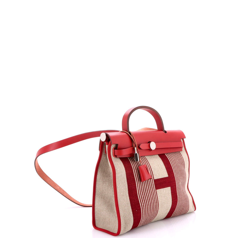 Hermes Herbag Zip H Vibration Toile And