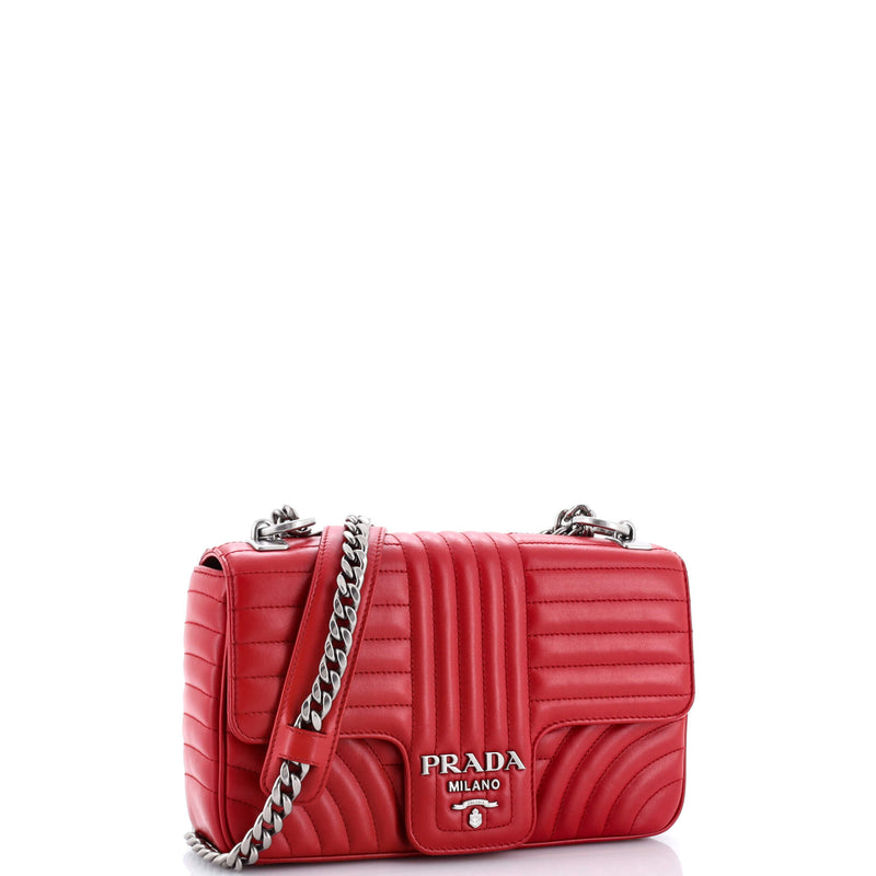 Prada Chain Flap Shoulder Bag Diagramme