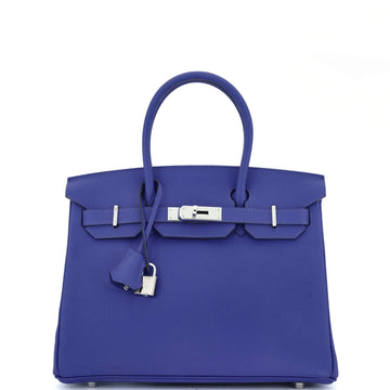 Hermes Birkin Handbag Bleu Electrique