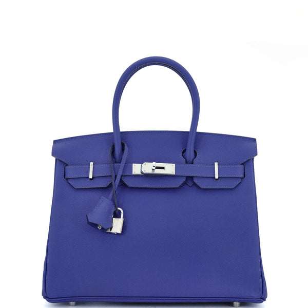 Hermes Birkin Handbag Bleu Electrique